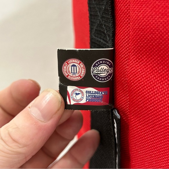 NCAA Utah Utes Large Red Rawlings Collegiate Cooler Baseball Bucket Bag 15”x14”. - Picture 13 of 16